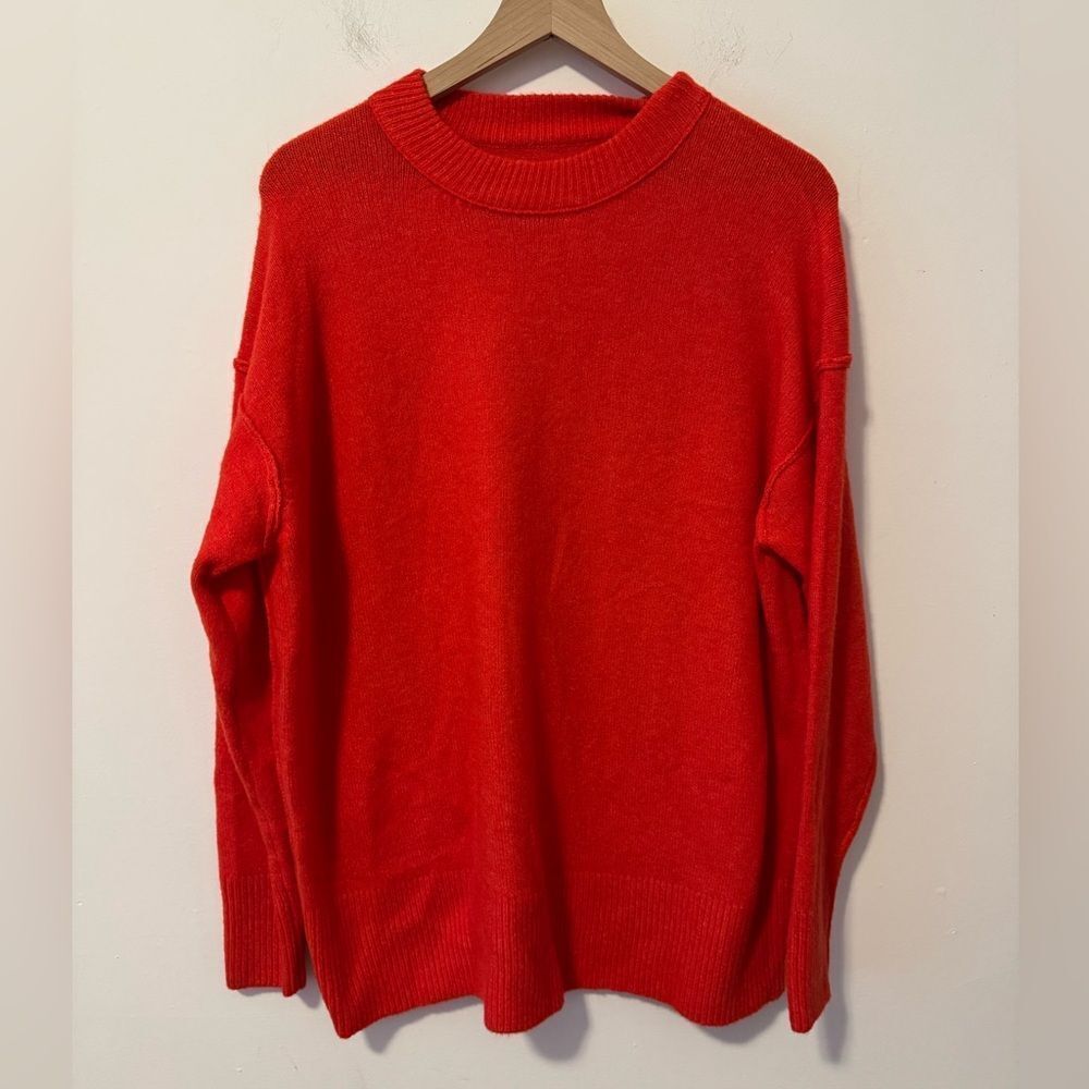 NWOT Aerie Bold Red Knit Crewneck Sweater XS
